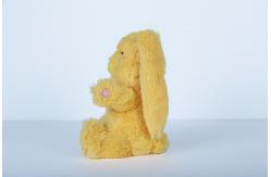 China 30CM Soft Plush Toys Environmentally Friendly Yellow Bunny Shape Printing Logo supplier