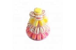China Small 4 Tier Portable Plastic Macaron Packaging 25cm Plastic Macaron Tower supplier
