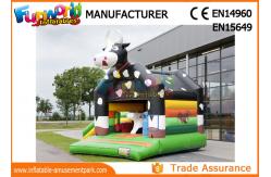 China Large Inflatable Bouncer Slide / 0.55mm PVC Tarpaulin Inflatable Cow Bouncer supplier