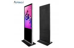 China OEM Black Floor Stand Digital Signage Kiosk 65 Inch Multi Functional supplier