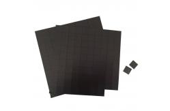China Custom Size Black Adhesive Magnetic Sheet Precut Magnetic Adhesive Tape supplier