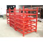 Millwork Collapsible Stacking Rack For Logistics Center , Blue / Orange