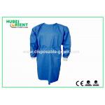 Blue Color Heat Seal Hospital Use Disposable Surgical Scrubs With Knitted Cuff for sale