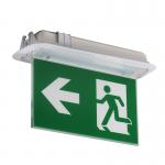 Automatic Rechargeable Led Exit Signs Ceiling Recessed Double Side for sale