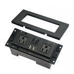 UL certified recessed socket for desktop socket furniture socket alloy panel