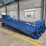 10T-10M Customized Blue Loading And Unloading Goods Hydraulic Dock Ramp for sale