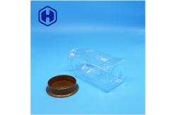 China Square Shaped Clear Plastic Peanut Butter Pepper Nuts Cookies Jars Screw Top Lid supplier