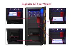 China Steel Jewelry Safe Box Biometric Fingerprint Lock Watch Winder Safe Double Rows Bolts supplier