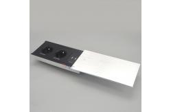 China Brushed Aluminum Box FR Power Sliding Cover Tabletop Power Data Outlets supplier