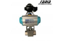 China Pneumatic Ultra High Pressure Ball Valve Internal Thread Three Way Ball Valve supplier