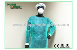 China Water Resistance Light-weight PP Disposable Isolation Gowns with Knitted Wrist supplier