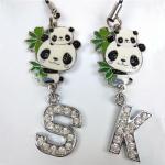 Panda Element Custom Couple Keychains Couple Key Ring Metal Cartoon