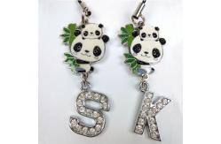 China Custom Panda Element Cute Couple Keychain Metal Cartoon Personalized Keychains supplier
