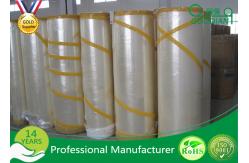 China Strong Self Adhesive BOPP Jumbo Roll Logo Custom Printed Tapes 1280mm * 4000m supplier