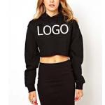 Mix Size Printed  Womens Fleece Pullover , Sexy Oversized Cropped Hoodie for sale