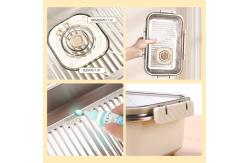 China 2L Stainless Steel Lunch Boxes Metal Food Containers With Refrigerator Safe supplier