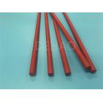 Red PTFE Extruded Rod , Temperature Resistance Glass Filled PTFE Rod for sale