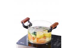 China Double Ears 3L Clear High Borosilicate Glass Soup Pot supplier