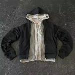Streetwear Zip Up Hoodie Collar Hooded OEM Custom Three Layers Hoodies for Men for sale