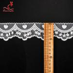 Cotton White Embroidered Lace Trim 5.6cm Width Static - Cling Resistant