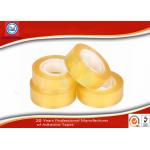 Yellowish transparent Easy Tear 12mm BOPP Stationery Tape For Art School Student