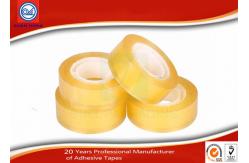 China Yellowish transparent Easy Tear 12mm BOPP Stationery Tape For Art School Student supplier