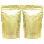 Full Printed Glossy Tea Packaging Pouches Zipper Light Gold Stand Up for sale