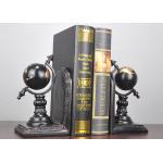 Black Plated Resin Decoration Crafts , Study Room Globe Book Holder for sale