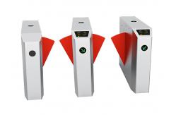 China 304 Stainless Steel Automatic Systems Turnstiles , Pedestrian Automatic Flap Barrier supplier