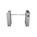 Office Entrance Drop Arm Turnstile SS304 Stainless Steel Half Height With Alarm Function for sale