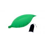 Sleeping Inflatable Travel Pillow Green Leaf Shape Polyester / Cotton Material for sale