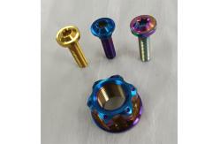 China Titanium Button Dished Head Bolt For Bicycle Fastener With Various Colour supplier