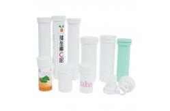 China Customized PP Material Effervescent Tablet Tube for White Vitamin C Tablets Packaging supplier