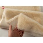 Imitation Rabbit Plush Faux Fur Fabric Soild Pattern 100% Polyester Back for sale