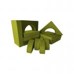BETA 14 Pieces Modular Foam Micro Suede Modular Play Sofa Set OEM ODM