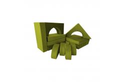 China BETA 14 Pieces Modular Foam Micro Suede Modular Play Sofa Set OEM ODM supplier