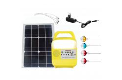 China 20W / 6V Mini DC Solar Lighting Kit With Rechargeable Lithium Battery Lighting System supplier