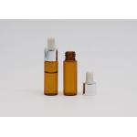 Small 5ml Amber Pipette Bottle Screen Printing Logo For Olive Oil for sale