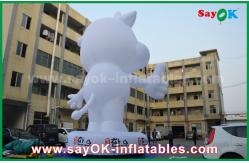 China Custom Inflatable Cartoon Characters White Cattle 10m Height supplier