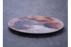 China SGS 11 Inch Flat Round Porcelain Dessert Plates With Decals supplier