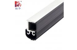 China 6063 Aluminum Door Bottom Seal Strip Screw Fixed With Silicone Rubber supplier