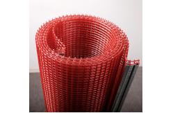China Tensioned Hook Polyurethane Screen red wire screen mesh with hooks no blind supplier