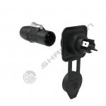 PA6 Plastic Male Waterproof Power Connector Corrosion Resistance For LED Display for sale