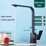 360° Rotation Kitchen Faucet Hot And Cold Water Wash Basin Sink Anti Splash 2 In 1 Square for sale