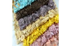 China High End Pure Hand Embroidery Lace 135cm Width 3D Beaded Lace Applique supplier