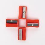 11.4mm Plastic Red Pencil Sharpener Single Hole for sale