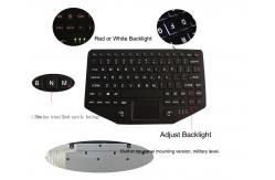China Ruggedized Industrial Keyboard With Touchpad Backlight Panel Mount supplier