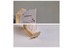 China Personalized Clear Sheet Poster L Shape Acrylic Photo Picture Frame with Wood Base supplier