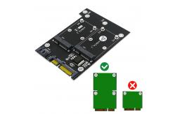 China Dual MSATA SSD To Dual SATA3 Converter With Full Height Profile Bracket supplier