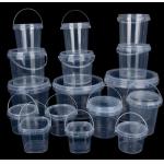 Customizable Clear Plastic Bucket For Food Storage And Display for sale